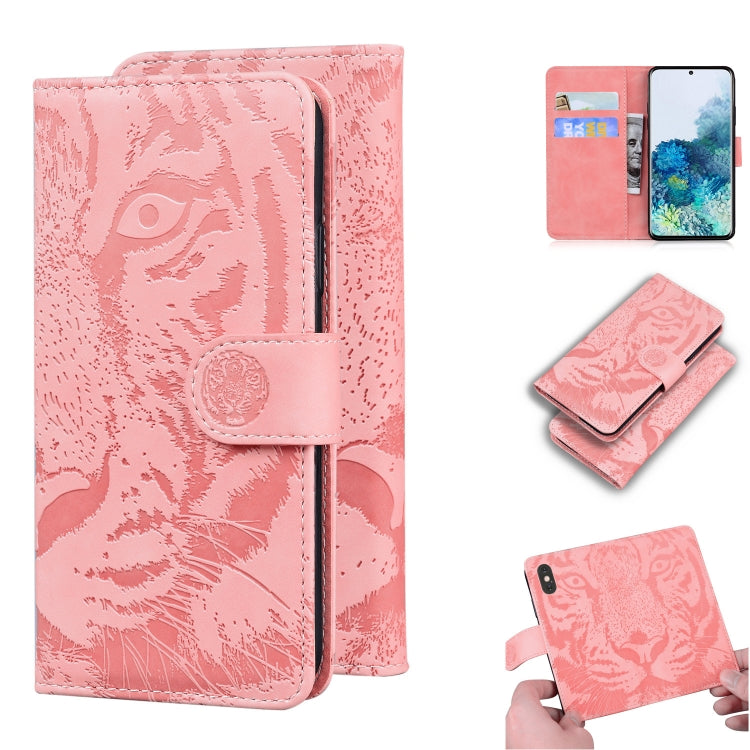 Custodia in pelle a ribalta orizzontale con motivo a tigre in rilievo con supporto, slot per carte e portafoglio, For Samsung Galaxy S10 Plus, For Samsung Galaxy S10e, For Samsung Galaxy S20, For Samsung Galaxy S20 Plus