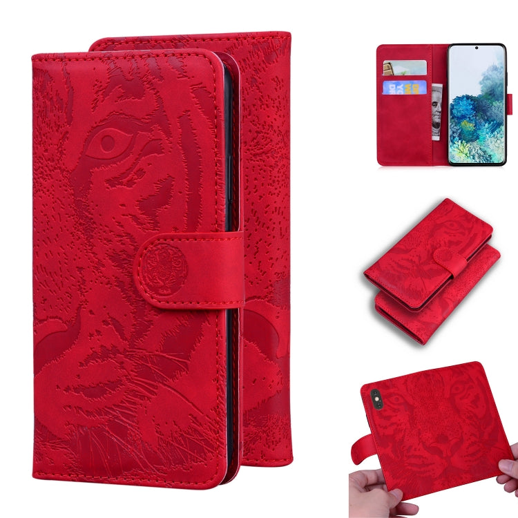 Custodia in pelle a ribalta orizzontale con motivo a tigre in rilievo con supporto, slot per carte e portafoglio, For Samsung Galaxy S10 Plus, For Samsung Galaxy S10e, For Samsung Galaxy S20, For Samsung Galaxy S20 Plus