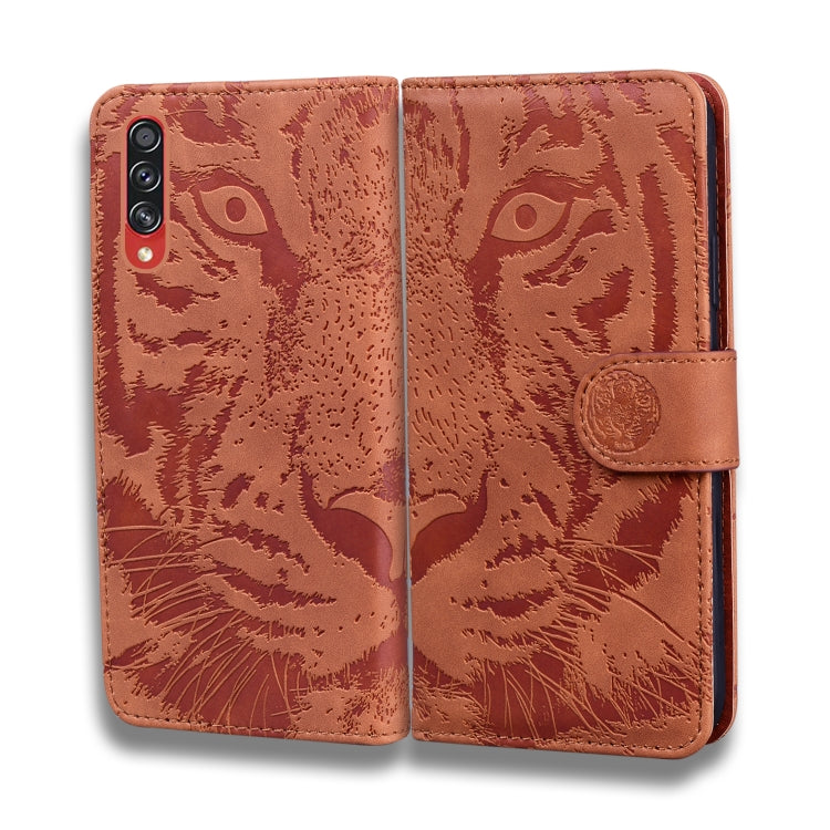 Custodia in pelle a ribalta orizzontale con motivo a tigre in rilievo con supporto, slot per carte e portafoglio, For Samsung Galaxy A70 / A70s, For Samsung Galaxy A71 4G, For Samsung Galaxy A11 (EU Version), For Samsung Galaxy A21s