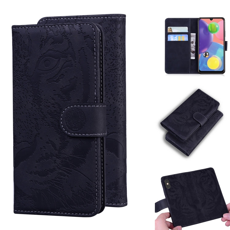 Custodia in pelle a ribalta orizzontale con motivo a tigre in rilievo con supporto, slot per carte e portafoglio, For Samsung Galaxy A70 / A70s, For Samsung Galaxy A71 4G, For Samsung Galaxy A11 (EU Version), For Samsung Galaxy A21s