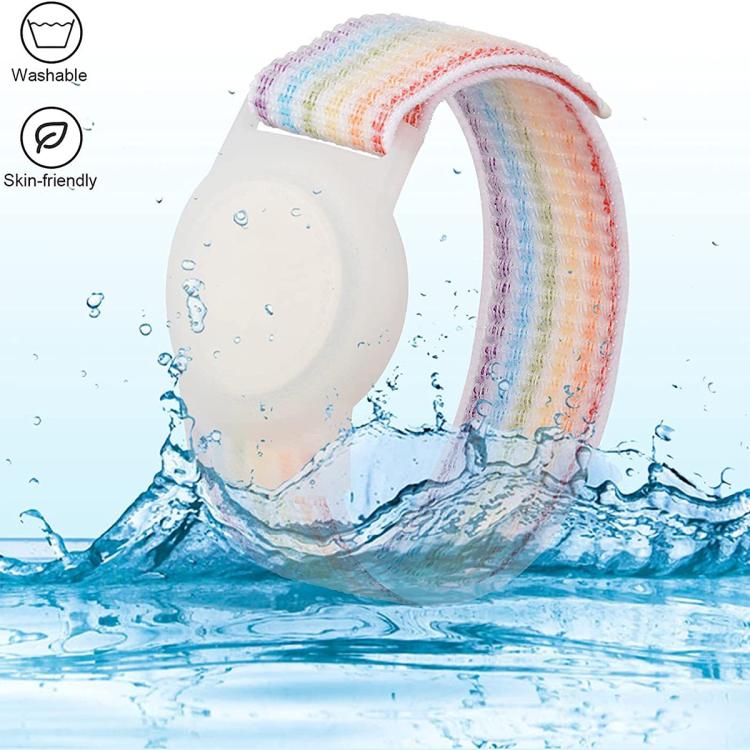xDfind Cinturino per orologio in nylon con protezione anti-smarrimento, For AirTag 2nd Gen / AirTag 1st Gen