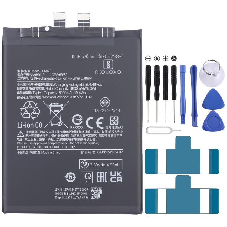 Sostituzione della batteria, For Xiaomi Redmi Turbo 4 K80 / K80 Pro BM69 6550mAh, For Redmi Note 14 Pro+ 5G BM68 6200mAh, For Xiaomi Redmi Note 14 Pro BN5W 5500mAh, For Xiaomi POCO C65 / M6 5G / Redmi 13C BN5Q 5000mAh                                   ...