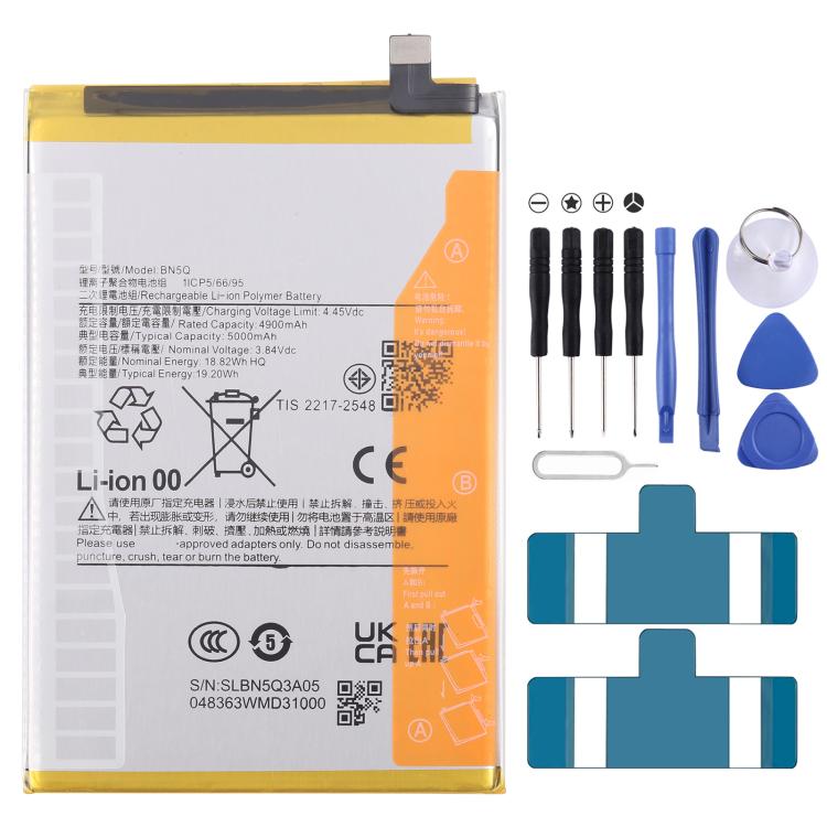Sostituzione della batteria, For Xiaomi Redmi Turbo 4 K80 / K80 Pro BM69 6550mAh, For Redmi Note 14 Pro+ 5G BM68 6200mAh, For Xiaomi Redmi Note 14 Pro BN5W 5500mAh, For Xiaomi POCO C65 / M6 5G / Redmi 13C BN5Q 5000mAh                                   ...