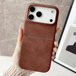 Custodia per telefono con scomparto per carte effetto pelle di pecora, For iPhone 17 Pro Max, For iPhone 17 Pro, For iPhone 17, For iPhone Air