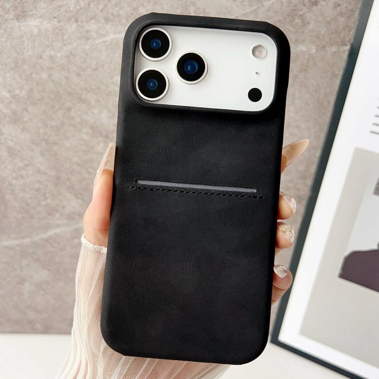 Custodia per telefono con scomparto per carte effetto pelle di pecora, For iPhone 17 Pro Max, For iPhone 17 Pro, For iPhone 17, For iPhone Air