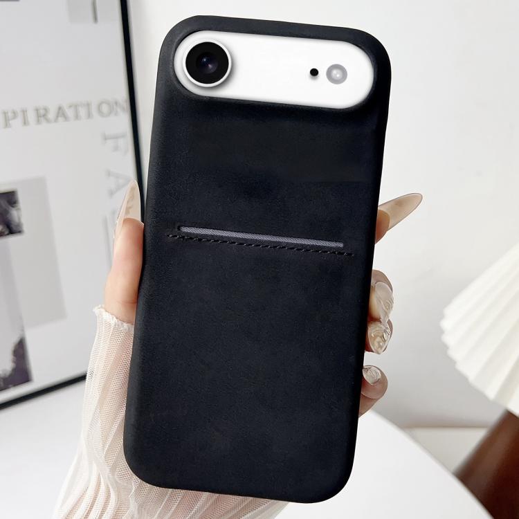 Custodia per telefono con scomparto per carte effetto pelle di pecora, For iPhone 17 Pro Max, For iPhone 17 Pro, For iPhone 17, For iPhone Air
