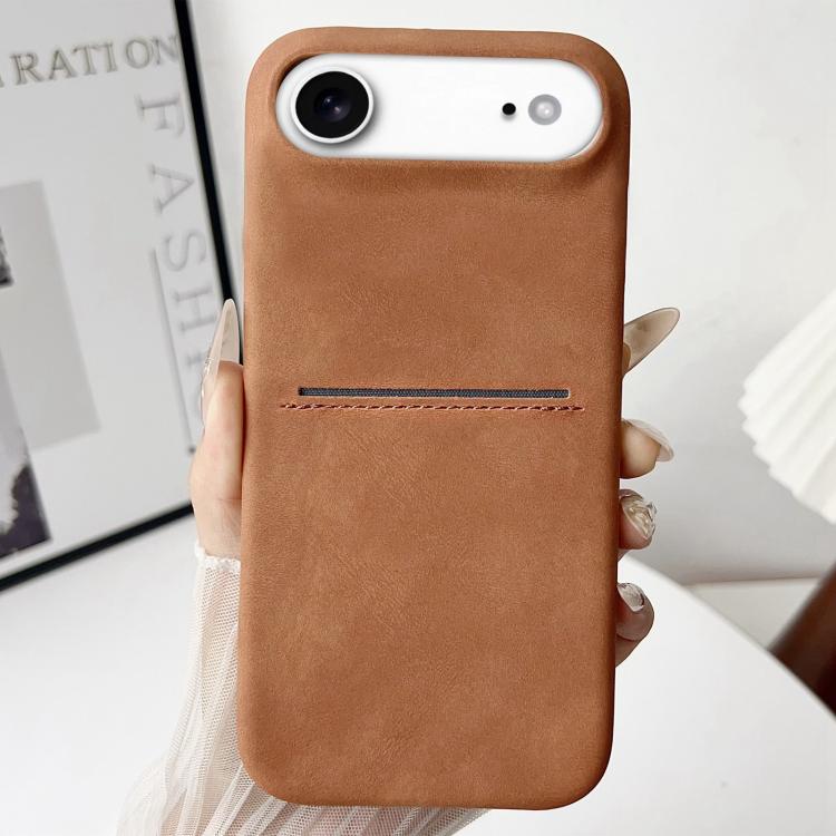 Custodia per telefono con scomparto per carte effetto pelle di pecora, For iPhone 17 Pro Max, For iPhone 17 Pro, For iPhone 17, For iPhone Air
