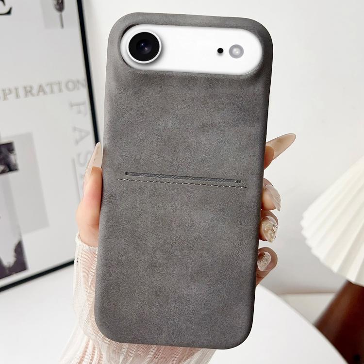 Custodia per telefono con scomparto per carte effetto pelle di pecora, For iPhone 17 Pro Max, For iPhone 17 Pro, For iPhone 17, For iPhone Air