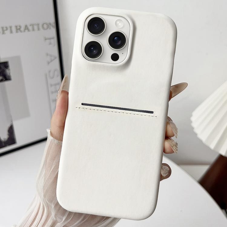 Custodia per telefono con scomparto per carte effetto pelle di pecora, For iPhone 15 Pro Max, For iPhone 15 Pro, For iPhone 15 Plus, For iPhone 15