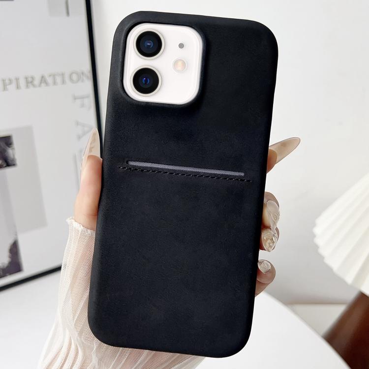 Custodia per telefono con scomparto per carte effetto pelle di pecora, For iPhone 13 Pro, For iPhone 13, For iPhone 12 / 12 Pro, For iPhone 12 Pro Max