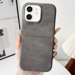 Custodia per telefono con scomparto per carte effetto pelle di pecora, For iPhone 13 Pro, For iPhone 13, For iPhone 12 / 12 Pro, For iPhone 12 Pro Max