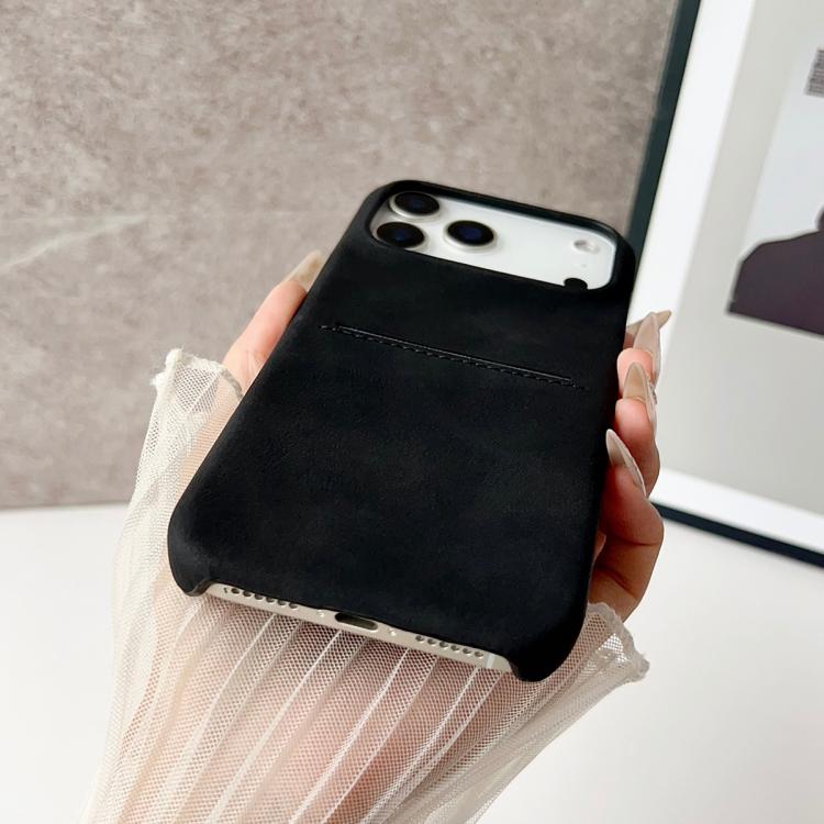 Custodia per telefono con scomparto per carte effetto pelle di pecora, For iPhone 17 Pro Max, For iPhone 17 Pro, For iPhone 17, For iPhone Air