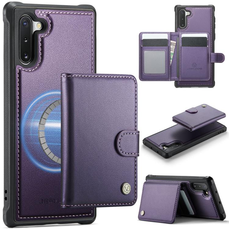 JEEHOOD J09 Portafoglio con fibbia, custodia per telefono in pelle con protezione magnetica MagSafe e RFID., For Samsung Galaxy Note20 Ultra, For Samsung Galaxy Note10