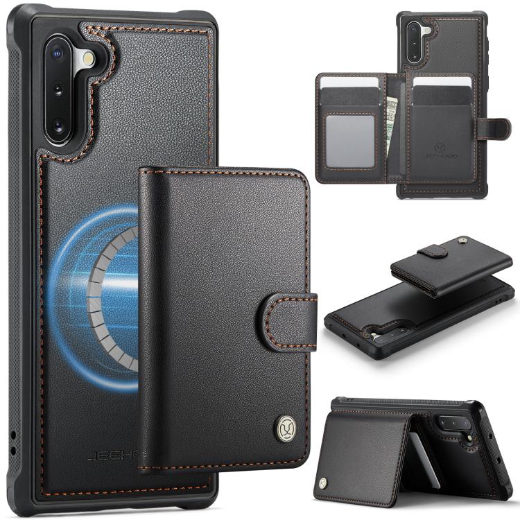JEEHOOD J09 Portafoglio con fibbia, custodia per telefono in pelle con protezione magnetica MagSafe e RFID., For Samsung Galaxy Note20 Ultra, For Samsung Galaxy Note10