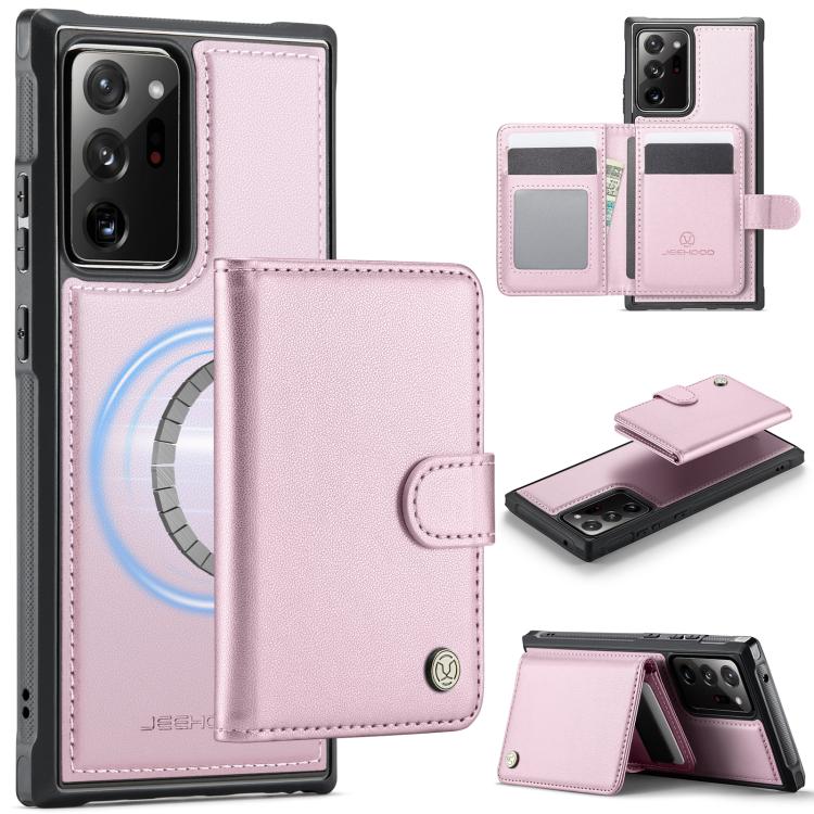 JEEHOOD J09 Portafoglio con fibbia, custodia per telefono in pelle con protezione magnetica MagSafe e RFID., For Samsung Galaxy Note20 Ultra, For Samsung Galaxy Note10