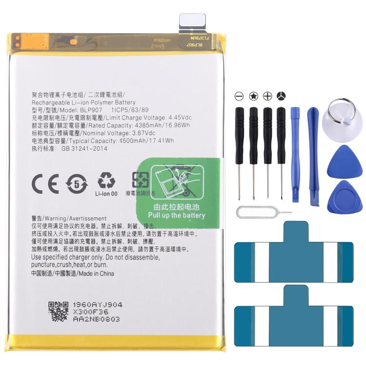 Sostituzione della batteria, For OPPO A5 Pro 5G / F29 Pro BLPB63 6000mAh, For OPPO Reno13 Pro BLPB43 5800mAh, For OPPO Reno13 BLPB49 5600mAh, For OPPO K12X PJT110 BLPA69 5500mAh, For OPPO Reno12 Pro BLPA63 5000mAh, For OPPO Reno12 CPH2625 BLPA61 5000mA...