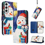 Custodia per telefono in pelle con fibbia e cinturino, serie natalizia., For Samsung Galaxy S22 5G
