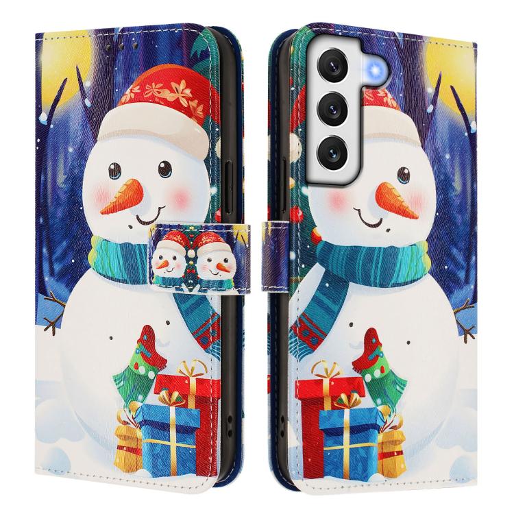 Custodia per telefono in pelle con fibbia e cinturino, serie natalizia., For Samsung Galaxy S22 5G