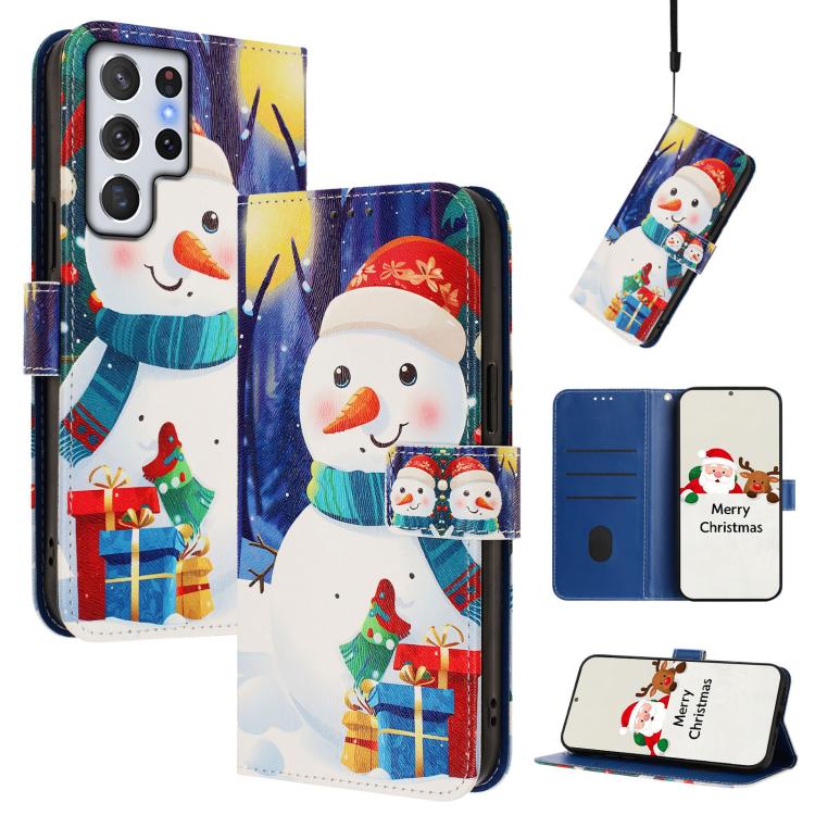 Custodia per telefono in pelle con fibbia e cinturino, serie natalizia., For Samsung Galaxy S23 5G, For Samsung Galaxy Xcover6 Pro, For Samsung Galaxy S22 Ultra 5G, For Samsung Galaxy S22+ 5G