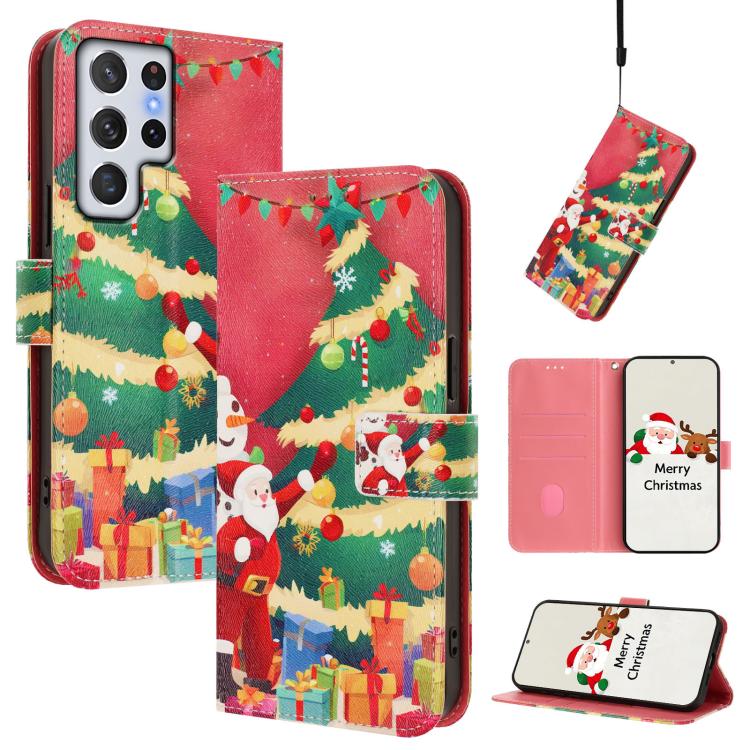 Custodia per telefono in pelle con fibbia e cinturino, serie natalizia., For Samsung Galaxy S23 5G, For Samsung Galaxy Xcover6 Pro, For Samsung Galaxy S22 Ultra 5G, For Samsung Galaxy S22+ 5G