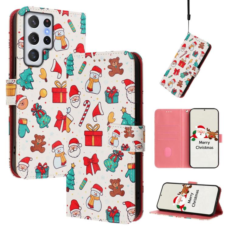 Custodia per telefono in pelle con fibbia e cinturino, serie natalizia., For Samsung Galaxy S23 5G, For Samsung Galaxy Xcover6 Pro, For Samsung Galaxy S22 Ultra 5G, For Samsung Galaxy S22+ 5G