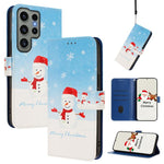 Custodia per telefono in pelle con fibbia e cinturino, serie natalizia., For Samsung Galaxy S24 Ultra 5G, For Samsung Galaxy S23 FE 5G, For Samsung Galaxy S23 Ultra 5G, For Samsung Galaxy S23+ 5G