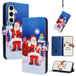 Custodia per telefono in pelle con fibbia e cinturino, serie natalizia., For Samsung Galaxy S25 Ultra 5G, For Samsung Galaxy S24 FE 5G, For Samsung Galaxy Xcover7 Pro, For Samsung Galaxy Xcover7 5G