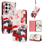 Custodia per telefono in pelle con fibbia e cinturino, serie natalizia., For Samsung Galaxy S24 Ultra 5G, For Samsung Galaxy S23 FE 5G, For Samsung Galaxy S23 Ultra 5G, For Samsung Galaxy S23+ 5G