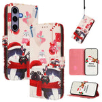 Custodia per telefono in pelle con fibbia e cinturino, serie natalizia., For Samsung Galaxy S25 FE 5G, For Samsung Galaxy S25 Edge 5G, For Samsung Galaxy S25 / S24 5G, For Samsung Galaxy S25+ / S24+ 5G