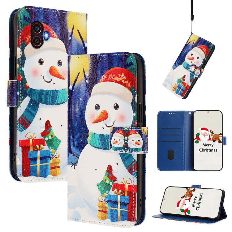 Custodia per telefono in pelle con fibbia e cinturino, serie natalizia., For Samsung Galaxy S23 5G, For Samsung Galaxy Xcover6 Pro, For Samsung Galaxy S22 Ultra 5G, For Samsung Galaxy S22+ 5G