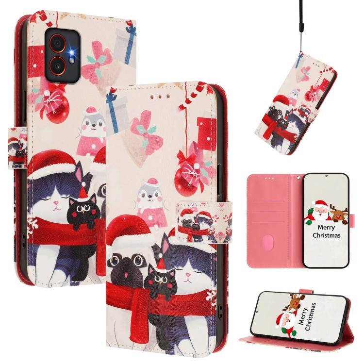 Custodia per telefono in pelle con fibbia e cinturino, serie natalizia., For Samsung Galaxy S25 Ultra 5G, For Samsung Galaxy S24 FE 5G, For Samsung Galaxy Xcover7 Pro, For Samsung Galaxy Xcover7 5G