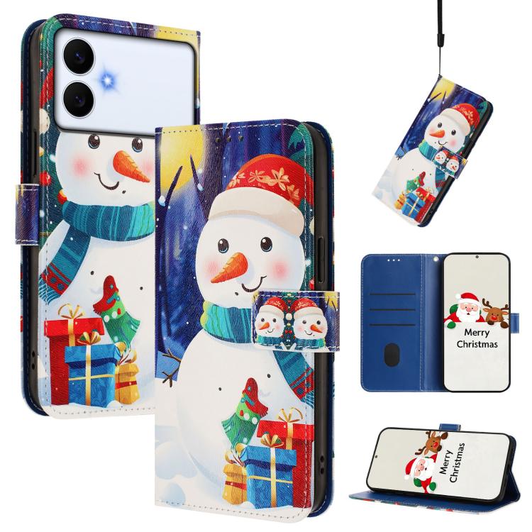 Custodia per telefono in pelle con fibbia e cinturino, serie natalizia., For Samsung Galaxy S26+ 5G, For Samsung Galaxy S26 Edge 5G, For Samsung Galaxy S26 Ultra 5G, For Samsung Galaxy S26 5G