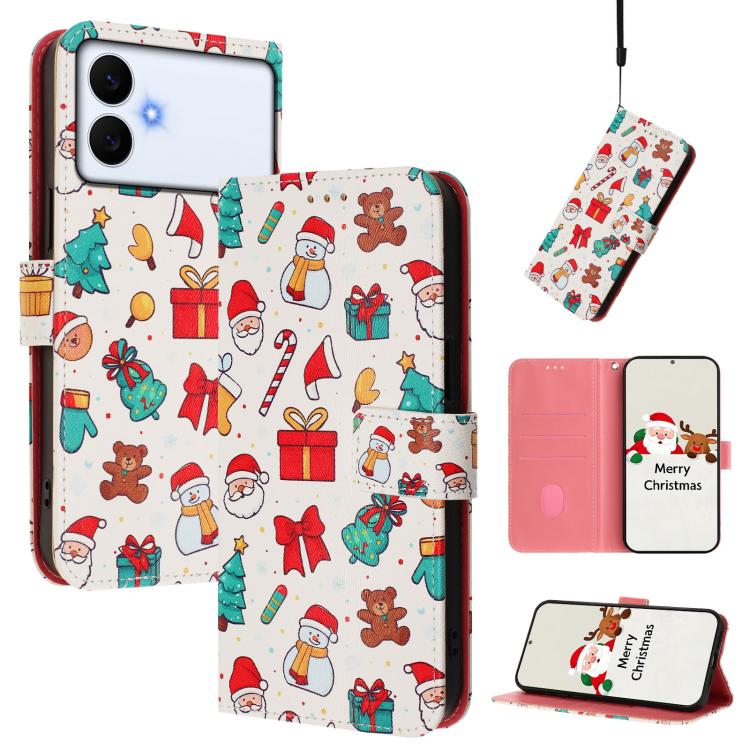 Custodia per telefono in pelle con fibbia e cinturino, serie natalizia., For Samsung Galaxy S26+ 5G, For Samsung Galaxy S26 Edge 5G, For Samsung Galaxy S26 Ultra 5G, For Samsung Galaxy S26 5G