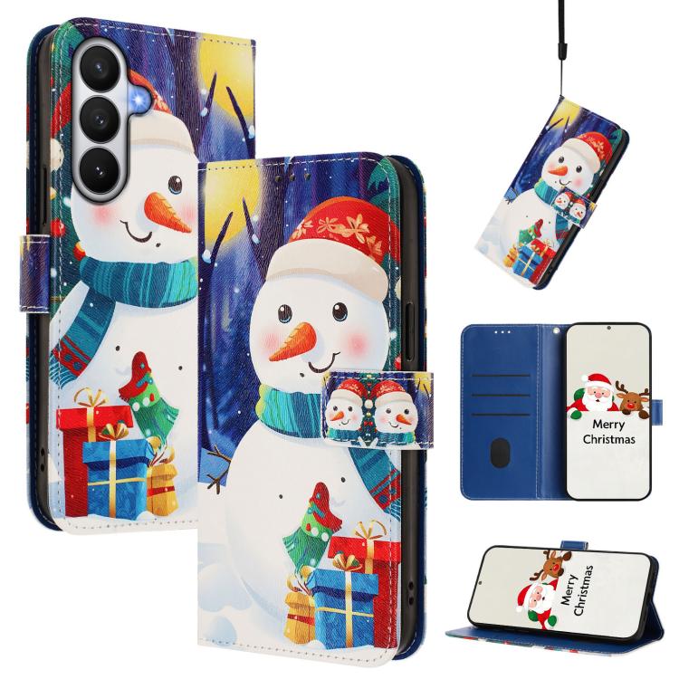 Custodia per telefono in pelle con fibbia e cinturino, serie natalizia., For Samsung Galaxy S26+ 5G, For Samsung Galaxy S26 Edge 5G, For Samsung Galaxy S26 Ultra 5G, For Samsung Galaxy S26 5G