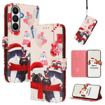 Custodia per telefono in pelle con fibbia e cinturino, serie natalizia., For Samsung Galaxy S26+ 5G, For Samsung Galaxy S26 Edge 5G, For Samsung Galaxy S26 Ultra 5G, For Samsung Galaxy S26 5G