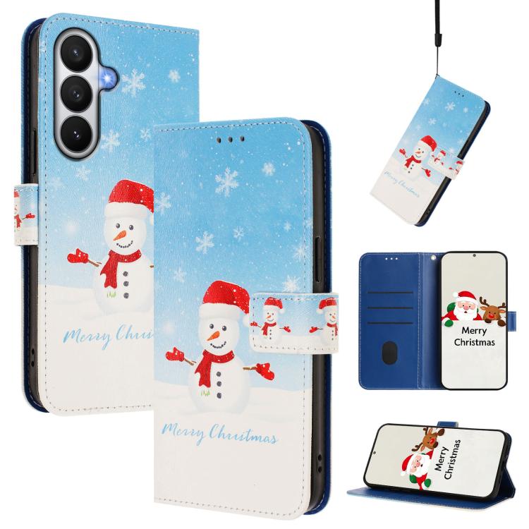 Custodia per telefono in pelle con fibbia e cinturino, serie natalizia., For Samsung Galaxy S26+ 5G, For Samsung Galaxy S26 Edge 5G, For Samsung Galaxy S26 Ultra 5G, For Samsung Galaxy S26 5G