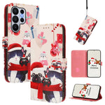 Custodia per telefono in pelle con fibbia e cinturino, serie natalizia., For Samsung Galaxy S26+ 5G, For Samsung Galaxy S26 Edge 5G, For Samsung Galaxy S26 Ultra 5G, For Samsung Galaxy S26 5G
