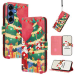 Custodia per telefono in pelle con fibbia e cinturino, serie natalizia., For Samsung Galaxy S26+ 5G, For Samsung Galaxy S26 Edge 5G, For Samsung Galaxy S26 Ultra 5G, For Samsung Galaxy S26 5G