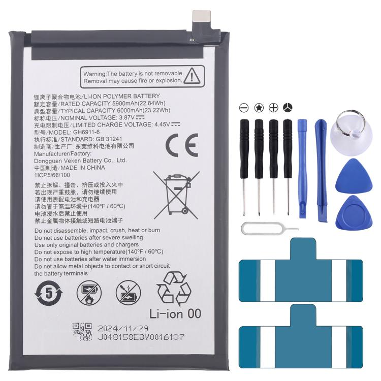 Sostituzione della batteria, For ZTE Blade A35 / A55 Z2453 BL-49S-976546 5000mAh, For Nubia Flip 5G NX724J 3290mAh 970mAh 1 Pair, For ZTE Blade A73 CN550 E6553ZTE-B 5000mAh, For ZTE Blade A52 Lite Li3939T44P10h826645 4000mAh                            ...