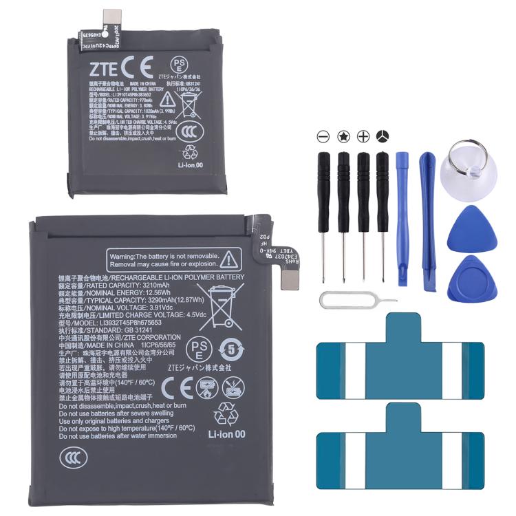 Sostituzione della batteria, For ZTE Blade A35 / A55 Z2453 BL-49S-976546 5000mAh, For Nubia Flip 5G NX724J 3290mAh 970mAh 1 Pair, For ZTE Blade A73 CN550 E6553ZTE-B 5000mAh, For ZTE Blade A52 Lite Li3939T44P10h826645 4000mAh                            ...