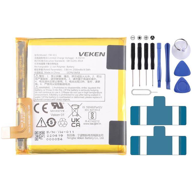 Sostituzione della batteria, For VEKEN YW-011 3.8V 2500mAh, For VEKEN YW-009 3020mAh, For VEKEN  YW-014 3000mAh 3.85v