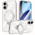Custodia per telefono SULADA trasparente galvanizzata con supporto MagSafe., For iPhone 18 Pro, For iPhone 18 Pro Max, For iPhone 17 Pro Max, For iPhone 17 Pro, For iPhone 17