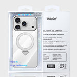 Custodia per telefono SULADA trasparente galvanizzata con supporto MagSafe., For iPhone 18 Pro, For iPhone 18 Pro Max, For iPhone 17 Pro Max, For iPhone 17 Pro, For iPhone 17