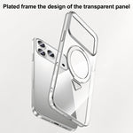 Custodia per telefono SULADA trasparente galvanizzata con supporto MagSafe., For iPhone 18 Pro, For iPhone 18 Pro Max, For iPhone 17 Pro Max, For iPhone 17 Pro, For iPhone 17