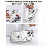 Custodia per telefono SULADA trasparente galvanizzata con supporto MagSafe., For iPhone 18 Pro, For iPhone 18 Pro Max, For iPhone 17 Pro Max, For iPhone 17 Pro, For iPhone 17