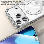 Custodia per telefono SULADA trasparente galvanizzata con supporto MagSafe., For iPhone 18 Pro, For iPhone 18 Pro Max, For iPhone 17 Pro Max, For iPhone 17 Pro, For iPhone 17
