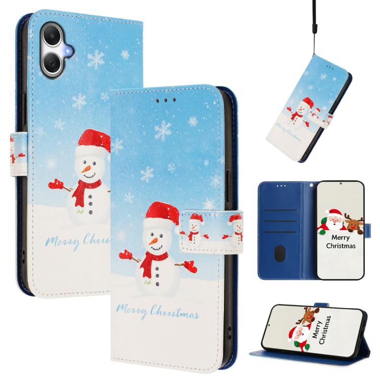 Custodia per telefono in pelle con fibbia e cinturino, serie natalizia., For Samsung Galaxy F06 5G / M06 5G, For Samsung Galaxy A06 5G / 4G, For Samsung Galaxy A36 / A56 5G, For Samsung Galaxy A05 / F05 / M05 4G