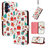 Custodia per telefono in pelle con fibbia e cinturino, serie natalizia., For Samsung Galaxy M36 5G, For Samsung Galaxy A17 / A26 5G, For Samsung Galaxy M56 5G, For Samsung Galaxy F16 5G / M16 5G