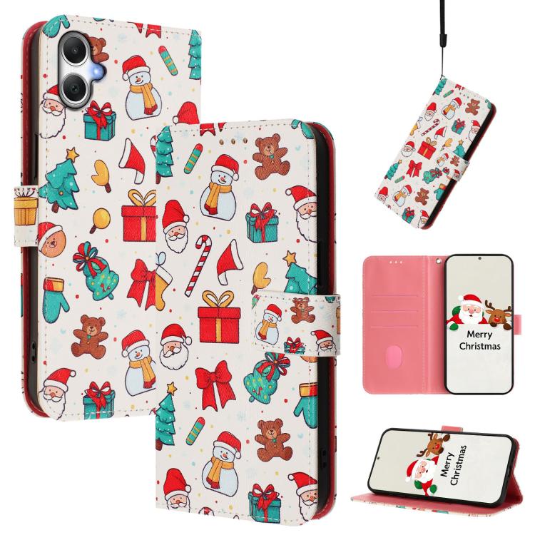 Custodia per telefono in pelle con fibbia e cinturino, serie natalizia., For Samsung Galaxy F06 5G / M06 5G, For Samsung Galaxy A06 5G / 4G, For Samsung Galaxy A36 / A56 5G, For Samsung Galaxy A05 / F05 / M05 4G