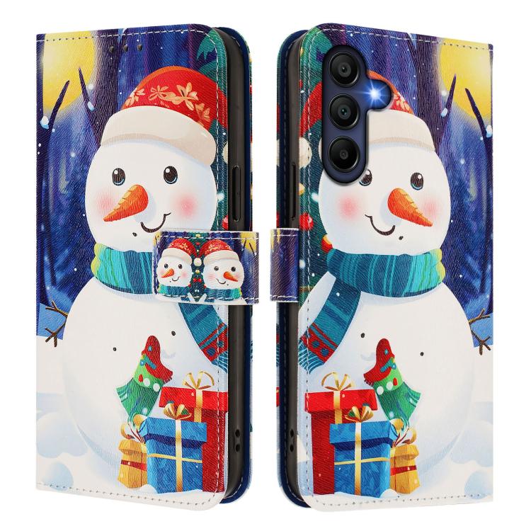 Custodia per telefono in pelle con fibbia e cinturino, serie natalizia., For Samsung Galaxy A16 5G / 4G, For Samsung Galaxy A05s / F14 4G, For Samsung Galaxy M35 5G, For Samsung Galaxy M55 5G / C55 5G